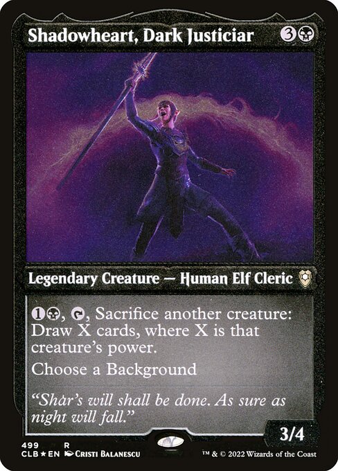 Shadowheart, Dark Justiciar (499) (Etched) - Commander Legends: Battle for Baldur's Gate - Game On