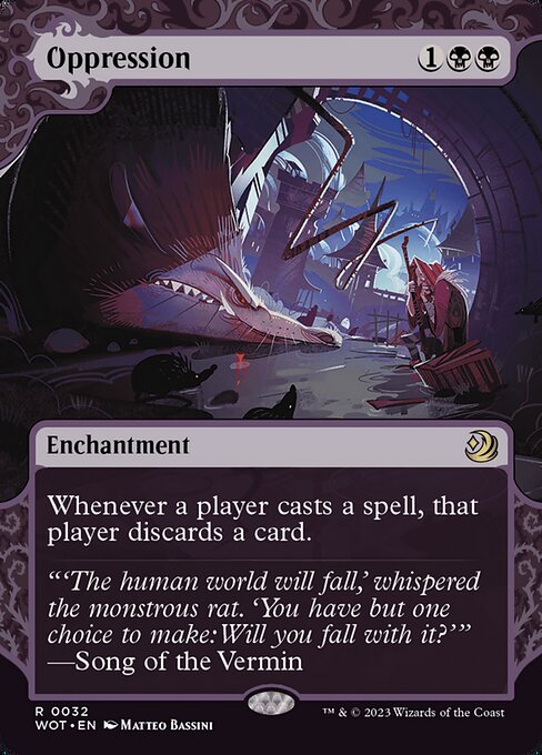 Oppression (32) - BORDERLESS - Wilds of Eldraine: Enchanting Tales - Game On