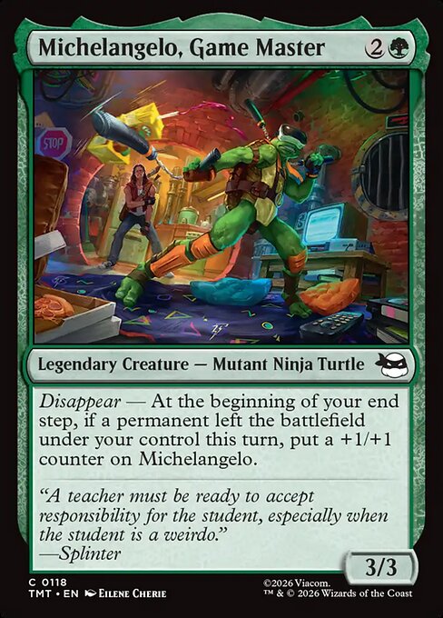 Michelangelo, Game Master (118) (Foil) - Teenage Mutant Ninja Turtles - Game On