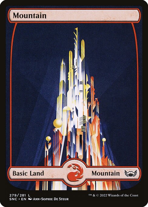 Mountain (279) - FULL ART (Foil) - Streets of New Capenna - Game On