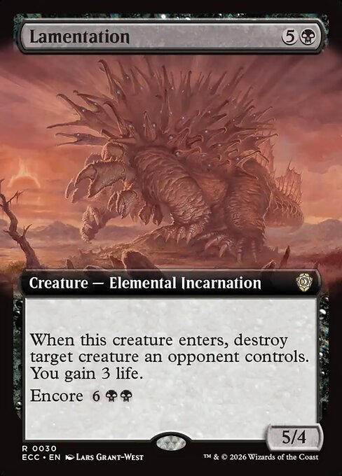 Lamentation (30) - EXTENDED ART - Lorwyn Eclipsed Commander - Game On