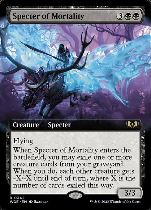 Specter of Mortality (342) - EXTENDED ART (Foil) - Wilds of Eldraine - Game On