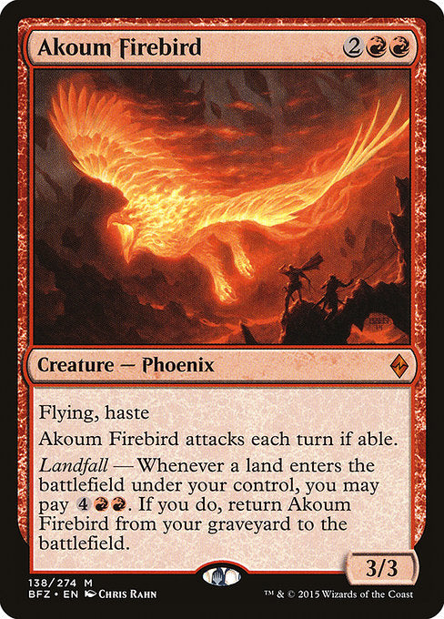 Akoum Firebird (138) (Foil) - Battle for Zendikar - Game On