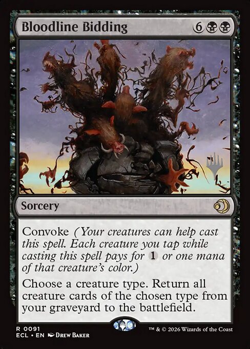 Bloodline Bidding (91p) (Foil) - Lorwyn Eclipsed Promos - Game On