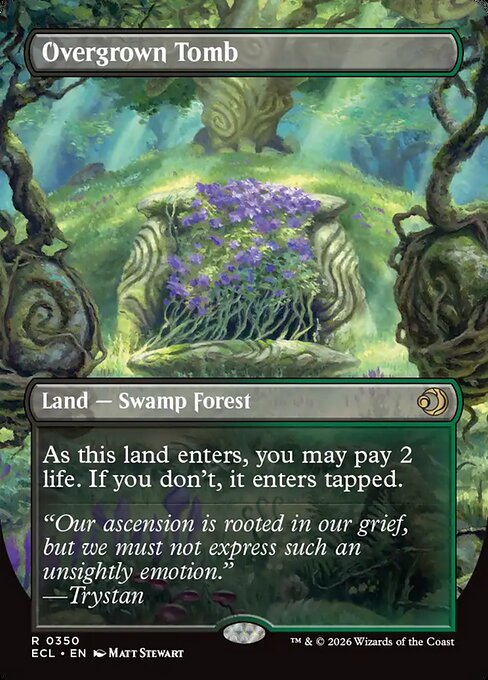 Overgrown Tomb // Overgrown Tomb (350) - BORDERLESS - FULL ART - Lorwyn Eclipsed - Game On