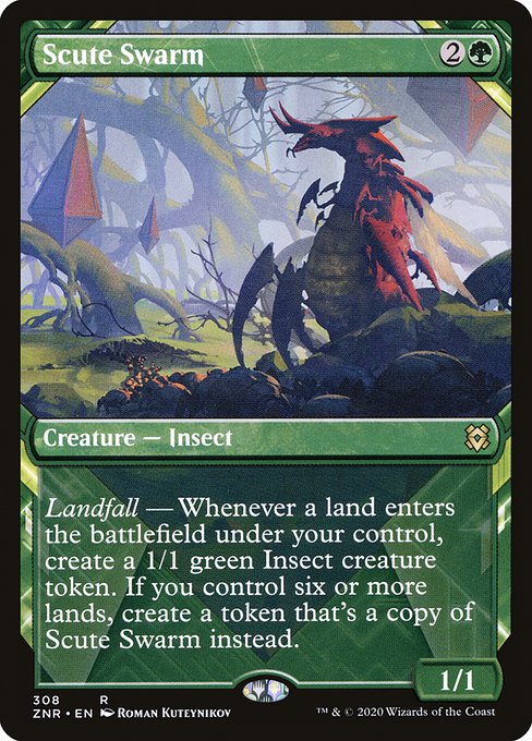 Scute Swarm (308) - SHOWCASE - Zendikar Rising - Game On