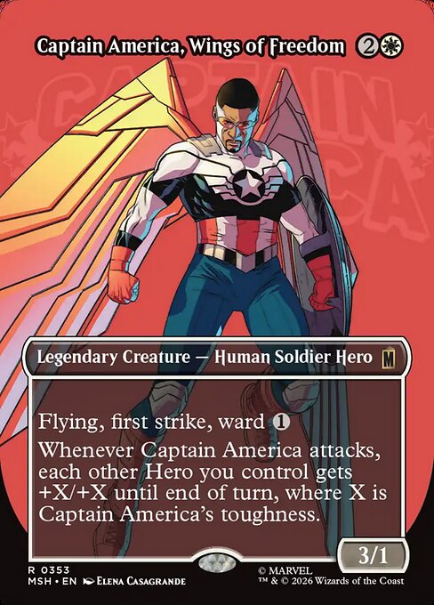 Captain America, Wings of Freedom (353) - Marvel Super Heroes - Game On