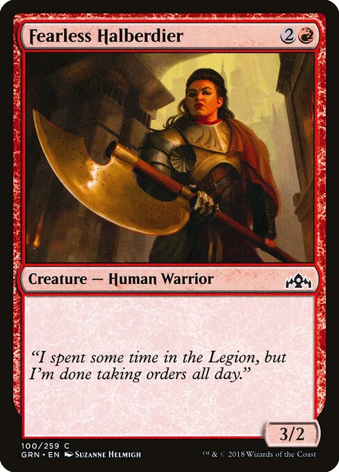 Fearless Halberdier (100) (Foil) - Guilds of Ravnica - Game On
