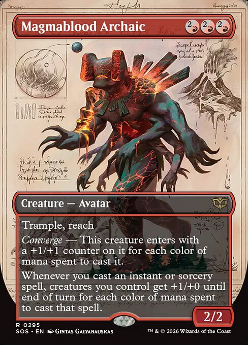 Magmablood Archaic (295) - BORDERLESS - FULL ART - Secrets of Strixhaven - Game On