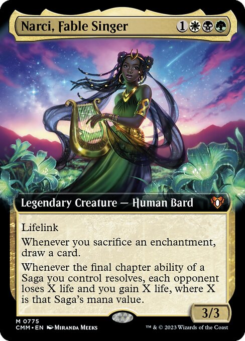 Narci, Fable Singer (775) - EXTENDED ART (Foil) - Commander Masters - Game On