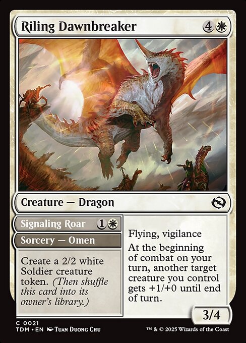 Riling Dawnbreaker // Signaling Roar (21) - Tarkir: Dragonstorm - Game On