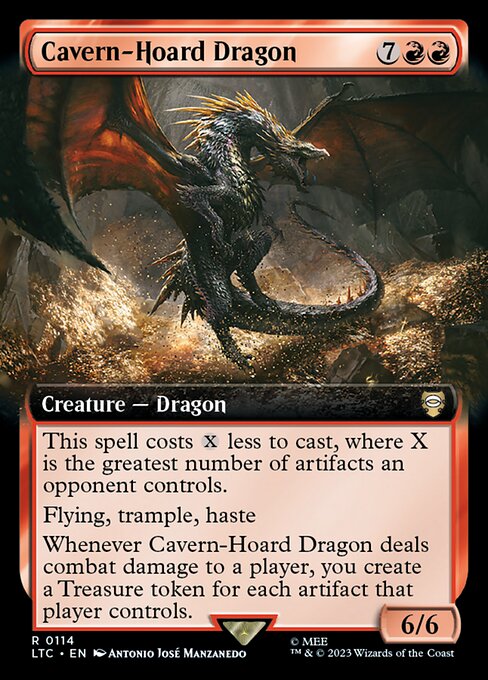 Cavern-Hoard Dragon (114) - EXTENDED ART - Tales of Middle-earth Commander - Game On