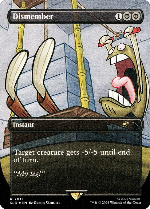 Dismember (7011) - BORDERLESS - FULL ART (Foil) - Secret Lair Drop - Game On