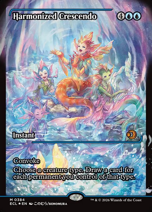 Harmonized Crescendo (384) - SHOWCASE - FULL ART (Foil) - Lorwyn Eclipsed - Game On