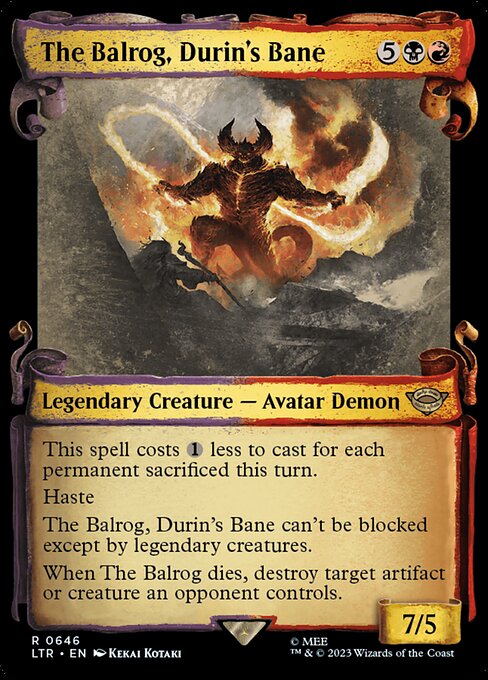 The Balrog, Durin's Bane (646) - SHOWCASE - The Lord of the Rings: Tales of Middle-earth - Game On