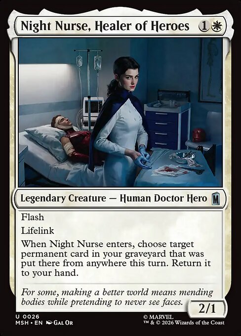 Night Nurse, Healer of Heroes (26) (Foil) - Marvel Super Heroes - Game On