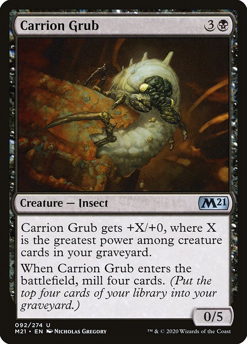 Carrion Grub (92) (Foil) - Core Set 2021 - Game On