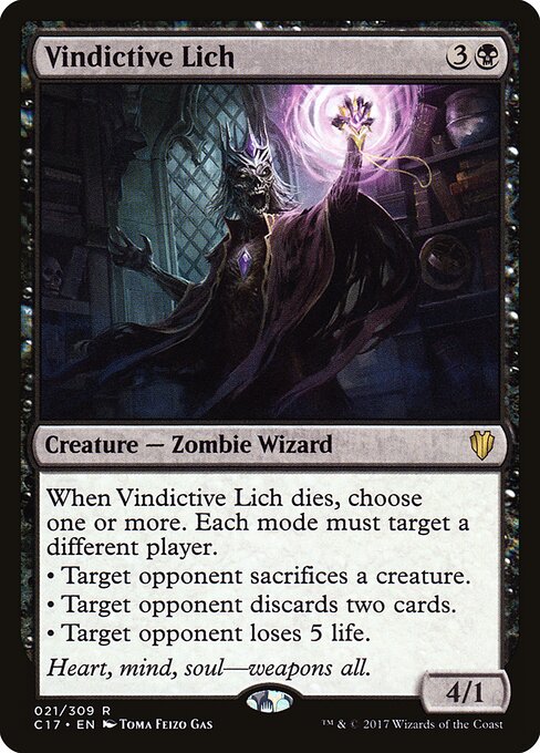 Vindictive Lich (21) - Commander 2017 - Game On