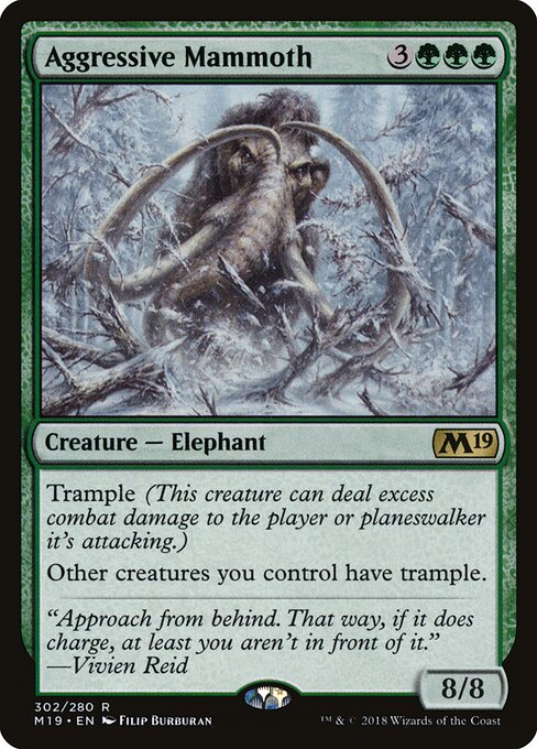 Aggressive Mammoth (302) - Core Set 2019 - Game On