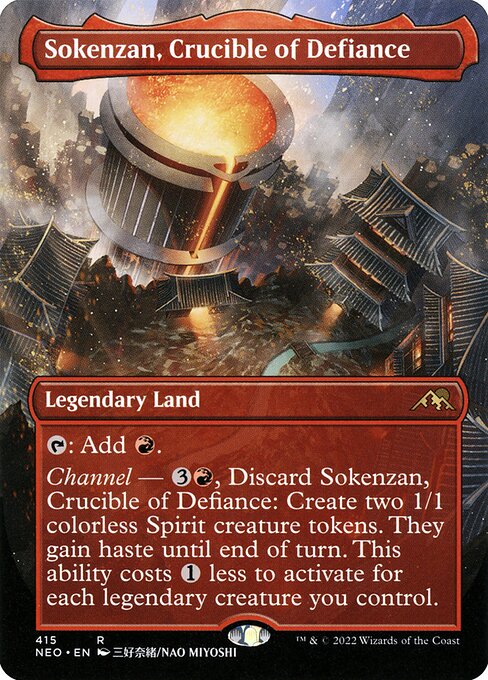 Sokenzan, Crucible of Defiance (415) - BORDERLESS - FULL ART - Kamigawa: Neon Dynasty - Game On