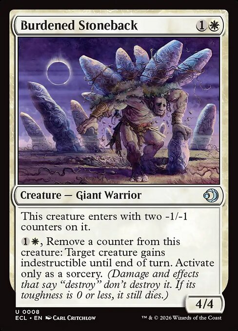 Burdened Stoneback (8) - Lorwyn Eclipsed - Game On