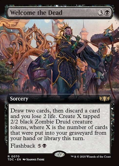Welcome the Dead (70) - EXTENDED ART - Tarkir: Dragonstorm Commander - Game On
