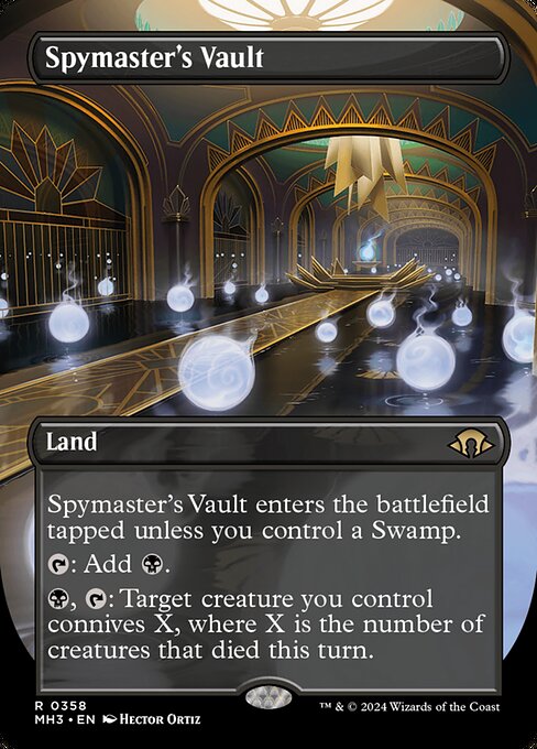Spymaster's Vault (358) - BORDERLESS - FULL ART (Foil) - Modern Horizons 3 - Game On