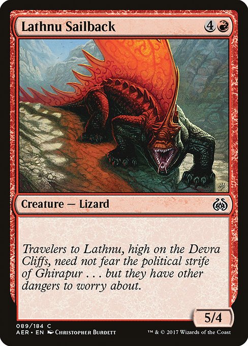 Lathnu Sailback (89) (Foil) - Aether Revolt - Game On
