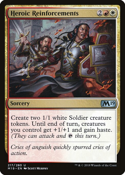 Heroic Reinforcements (217) (Foil) - Core Set 2019 - Game On