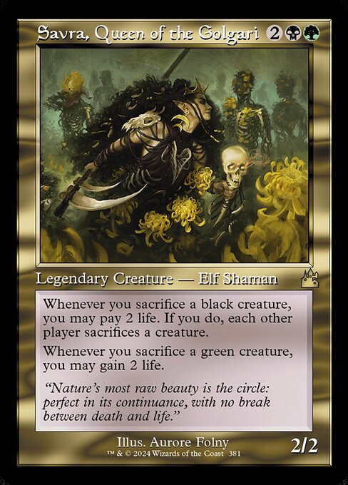 Savra, Queen of the Golgari (381) - Ravnica Remastered - Game On