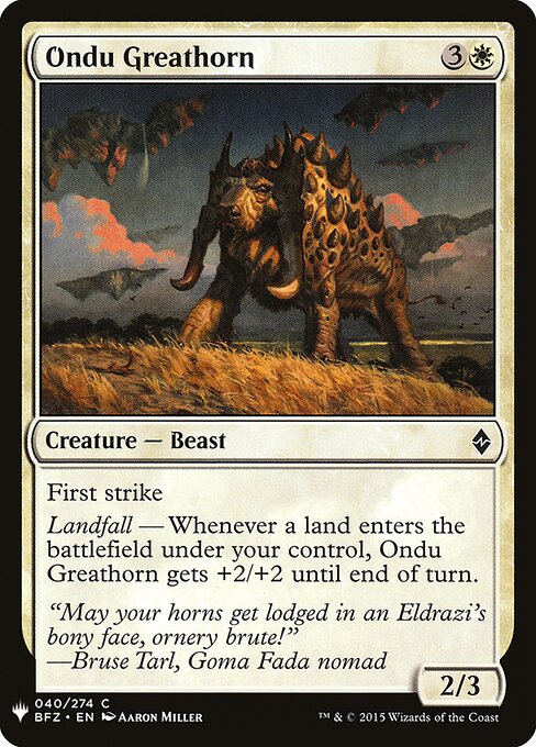 Ondu Greathorn (BFZ-40) - The List - Game On