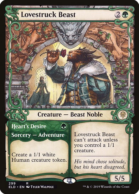 Lovestruck Beast // Heart's Desire (299) - SHOWCASE (Foil) - Throne of Eldraine - Game On
