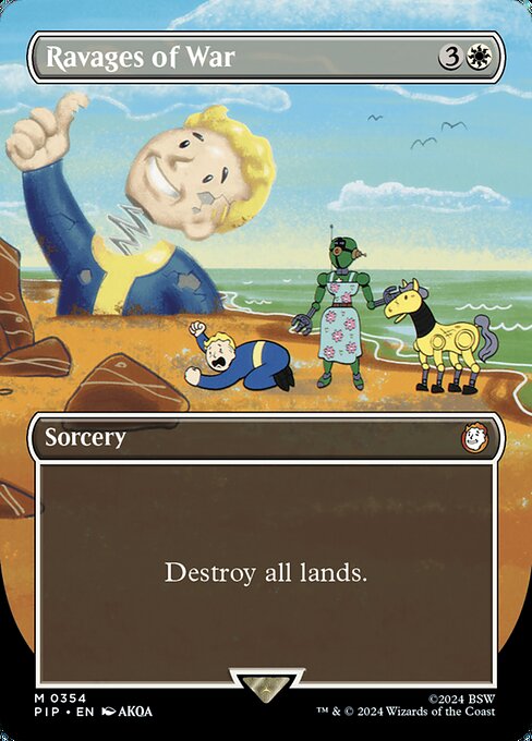 Ravages of War (354) - BORDERLESS - FULL ART (Foil) - Fallout - Game On