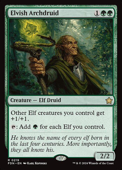 Elvish Archdruid (219) (Foil) - Foundations - Game On