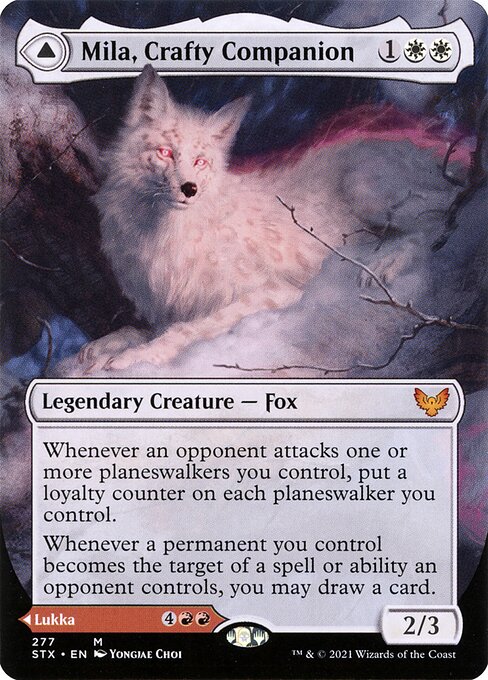 Mila, Crafty Companion // Lukka, Wayward Bonder (277) - BORDERLESS - FULL ART - Strixhaven: School of Mages - Game On