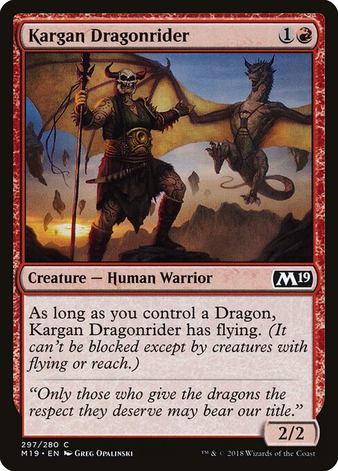 Kargan Dragonrider (297) - Core Set 2019 - Game On
