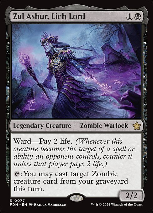 Zul Ashur, Lich Lord (77) (Foil) - Foundations - Game On