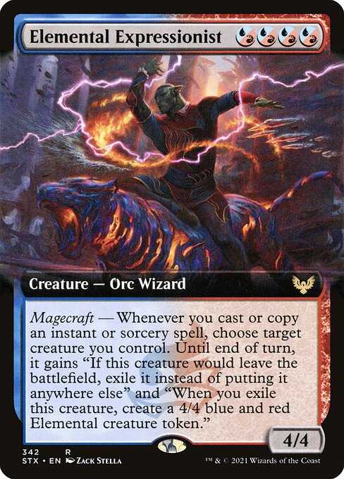Elemental Expressionist (342) - EXTENDED ART (Foil) - Strixhaven: School of Mages - Game On