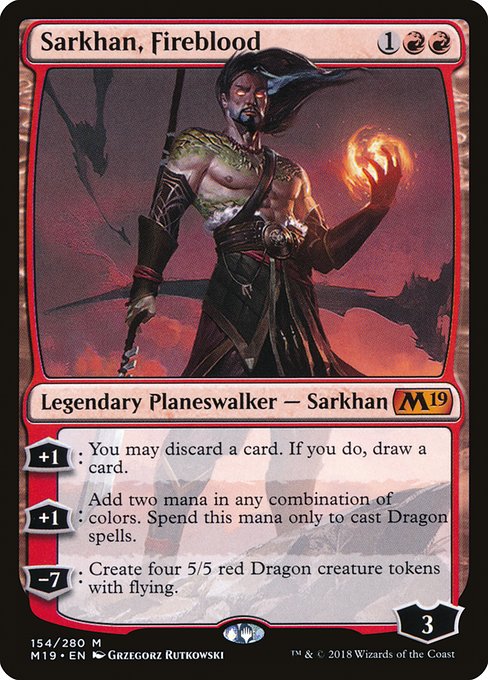 Sarkhan, Fireblood (154) - Core Set 2019 - Game On
