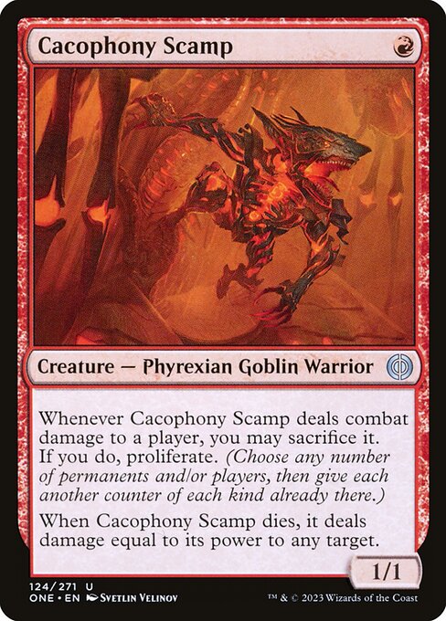Cacophony Scamp (124) - Phyrexia: All Will Be One - Game On