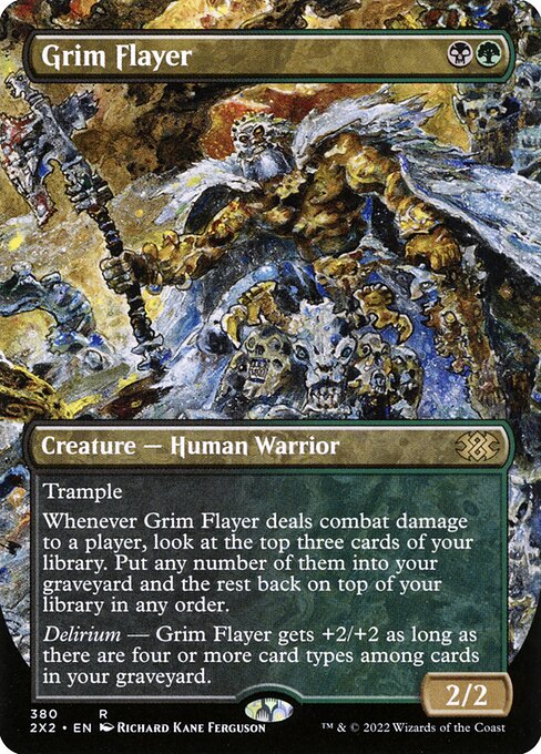 Grim Flayer (380) - BORDERLESS - FULL ART (Foil) - Double Masters 2022 - Game On