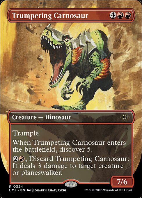 Trumpeting Carnosaur (324) - BORDERLESS - The Lost Caverns of Ixalan - Game On
