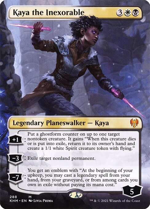 Kaya the Inexorable (288) - BORDERLESS - FULL ART - Kaldheim - Game On