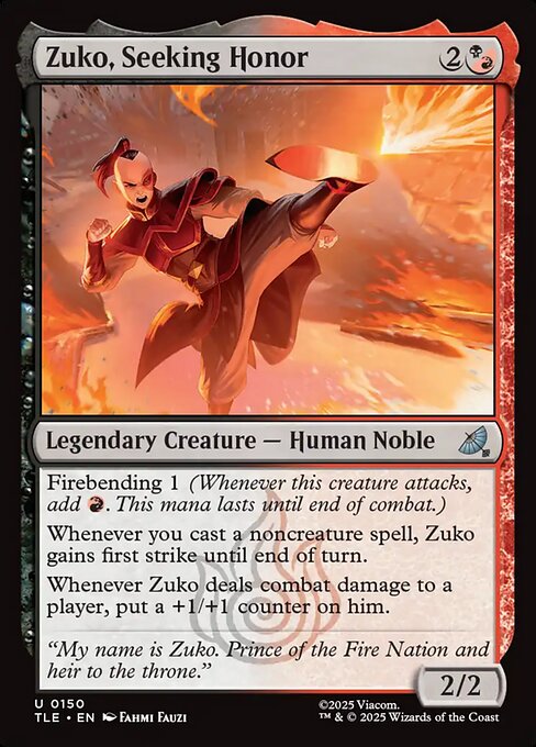 Zuko, Seeking Honor (150) (Foil) - Avatar: The Last Airbender Eternal - Game On