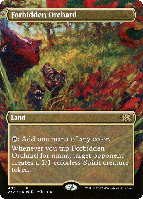 Forbidden Orchard (405) - BORDERLESS - FULL ART - Double Masters 2022 - Game On