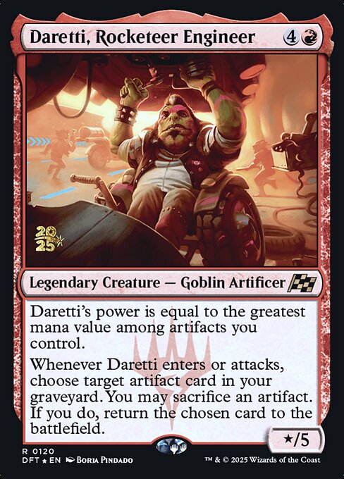 Daretti, Rocketeer Engineer (120s) (Foil) - Aetherdrift Promos - Game On