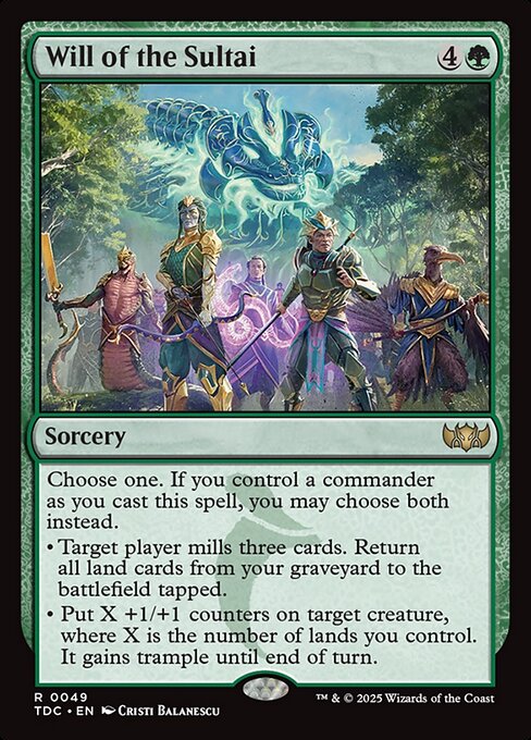 Will of the Sultai (49) - Tarkir: Dragonstorm Commander - Game On