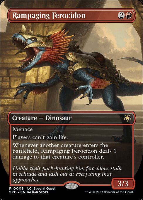 Rampaging Ferocidon (8) - BORDERLESS - FULL ART - Special Guests - Game On