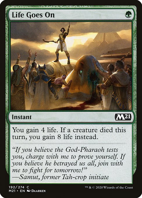 Life Goes On (192) (Foil) - Core Set 2021 - Game On