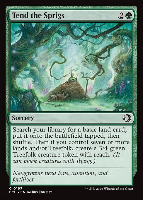 Tend the Sprigs (197) (Foil) - Lorwyn Eclipsed - Game On